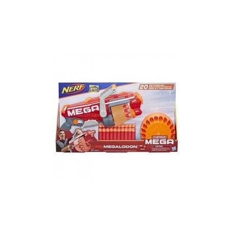 Nerf E2849 Lanzador  N-Strike Mega Megalodon Juguete Hasbro-ChicosconEstilo-Lanzadores