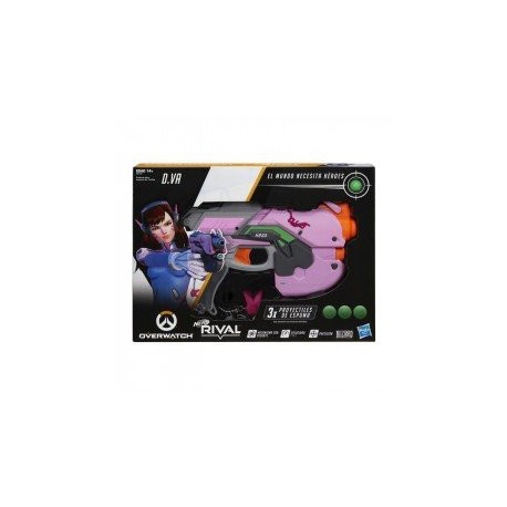 NERF E3122 Lanzador Overwatch D.Va Nerf Rival y 3 recargas Overwatch Nerf Rival Juguete Hasbro-ChicosconEstilo-Lanzadores