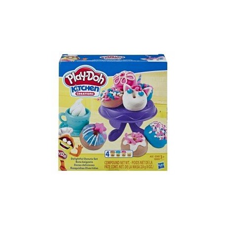 Play-Doh E3344 Donas Deliciosas Kitchen-ChicosconEstilo-Creatividad y Arte