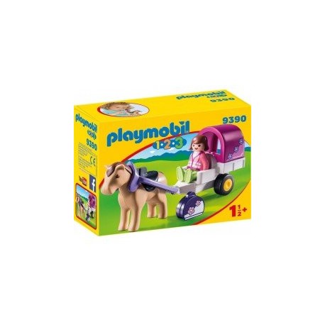 Playmobil 9390 Playmobil 123: Carruaje de caballos-ChicosconEstilo-Para construir