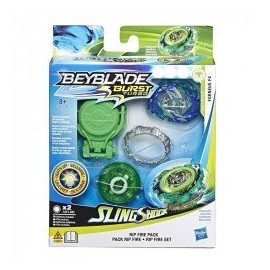 Beyblade E5951 Set de Inicio Beyblade Burst Slingshock Rip Fire - Achilles A4 Juguete Hasbro-ChicosconEstilo-Figuras de Acción