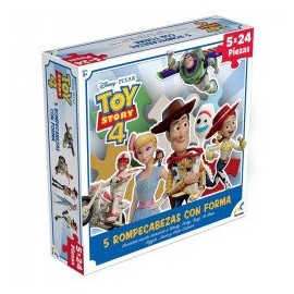 ROMPE CABEZAS 5 EN 1 CON FORMA TOY STORY 4-ChicosconEstilo-Juegos de Mesa