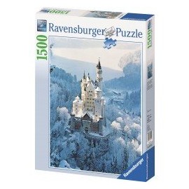 ROMPECABEZAS 1500 PZ CASTILLO NEUSCHWANSTEIN NEVADO-ChicosconEstilo-Juegos de Mesa