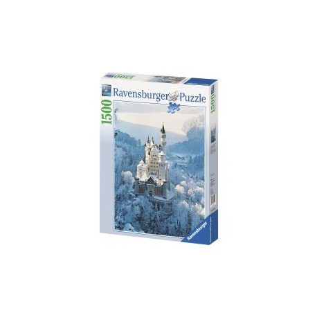 ROMPECABEZAS 1500 PZ CASTILLO NEUSCHWANSTEIN NEVADO-ChicosconEstilo-Juegos de Mesa