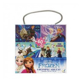 ROMPECABEZAS 4 EN 1 FROZEN-ChicosconEstilo-Juegos de Mesa