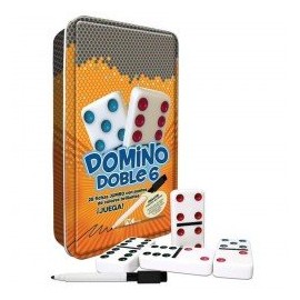 DOMINO DE PASTADOBLE SEIS DE COLORES 28 FICHAS UNI-ChicosconEstilo-Juegos de Mesa