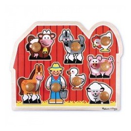 FARM FRIENDS LARGE PEG PUZZLE-ChicosconEstilo-Aprendizaje