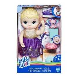 BABY ALIVE MI BEBE CUMPLEANERA RUBIA HASBRO-ChicosconEstilo-Muñecas