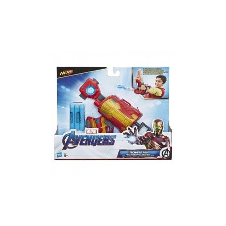 MARVEL  E4394  Avengers Iron Man Lanzador Repulsor con dardos Nerf para disfraz y juego de rol Juguete Hasbro-ChicosconEstilo-Fi