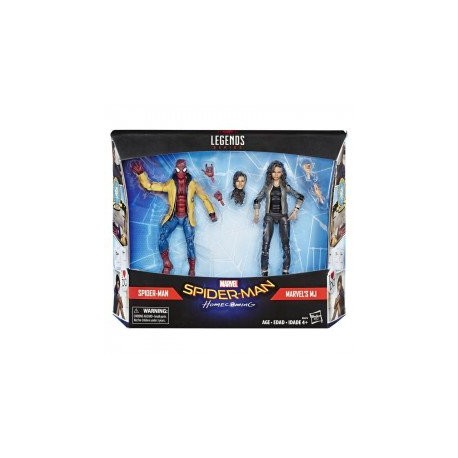 Marvel  E5271 Marvel Legends Spiderman Home-Coming 2 Pack: Spiderman & Mary Jane Juguete Hasbro-ChicosconEstilo-Figuras de Acció