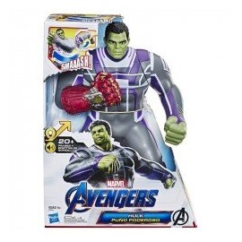 Marvel E3313 Marvel Avengers: Endgame Hulk Puño Poderoso - Figura de acción de 34,5 cm con más de 20 frases y sonidos Juguete H-