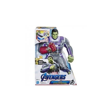 Marvel E3313 Marvel Avengers: Endgame Hulk Puño Poderoso - Figura de acción de 34,5 cm con más de 20 frases y sonidos Juguete H-