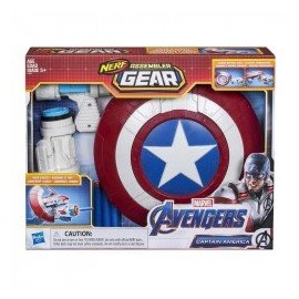 Marvel E3347 Avengers: Endgame - Nerf Captain America Assembler Gear-ChicosconEstilo-Figuras de Acción