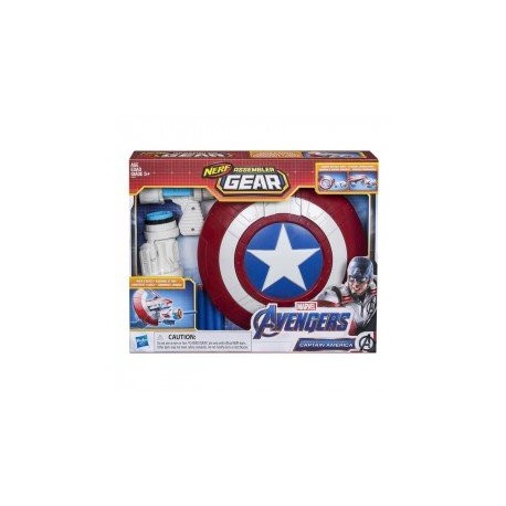 Marvel E3347 Avengers: Endgame - Nerf Captain America Assembler Gear-ChicosconEstilo-Figuras de Acción