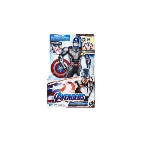 Marvel E3358  Avengers - Avengers: Endgame Capitán América Impacto de escudo  Juguete Hasbro-ChicosconEstilo-Figuras de Acción