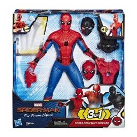 MARVEL E3567 Spider-Man: Far From Home - Figura de acción de lujo Spider-Man Equipo Arácnido Juguete Hasbro-ChicosconEstilo-Figu