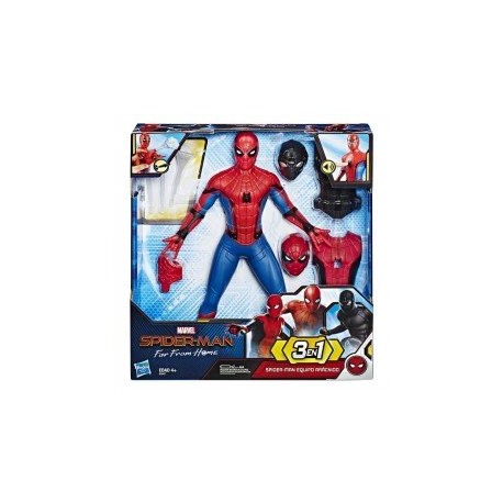 MARVEL E3567 Spider-Man: Far From Home - Figura de acción de lujo Spider-Man Equipo Arácnido Juguete Hasbro-ChicosconEstilo-Figu