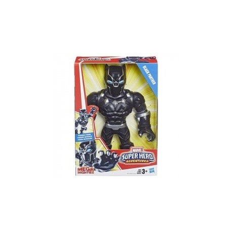 MARVEL E4151 Playskool Marvel Mega Mighties Black Panther Juguete Hasbro-ChicosconEstilo-Figuras de Acción