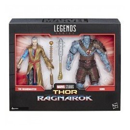 MARVEL E6343 Marvel 80 Aniversario Thor Ragnarok 2 Pack The Grand Master & Korg Juguete Hasbro-ChicosconEstilo-Figuras de Acción