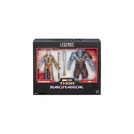 MARVEL E6343 Marvel 80 Aniversario Thor Ragnarok 2 Pack The Grand Master & Korg Juguete Hasbro-ChicosconEstilo-Figuras de Acción