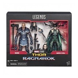 MARVEL E6350 Marvel 80 Aniversario Thor Ragnarok 2 Pack Hela y Skruge Juguete Hasbro-ChicosconEstilo-Figuras de Acción